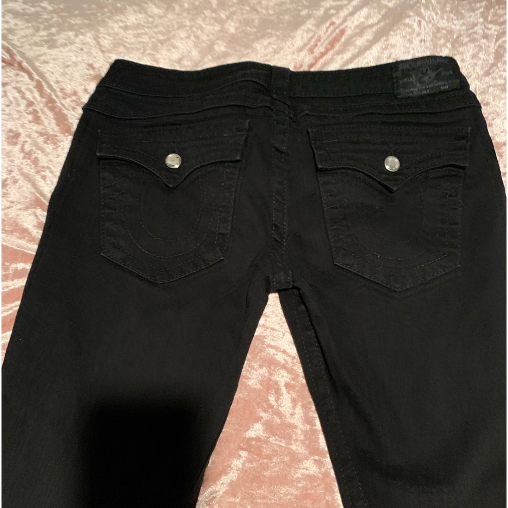 NWOT True Religion black jeans with perfect amount of bling❤️